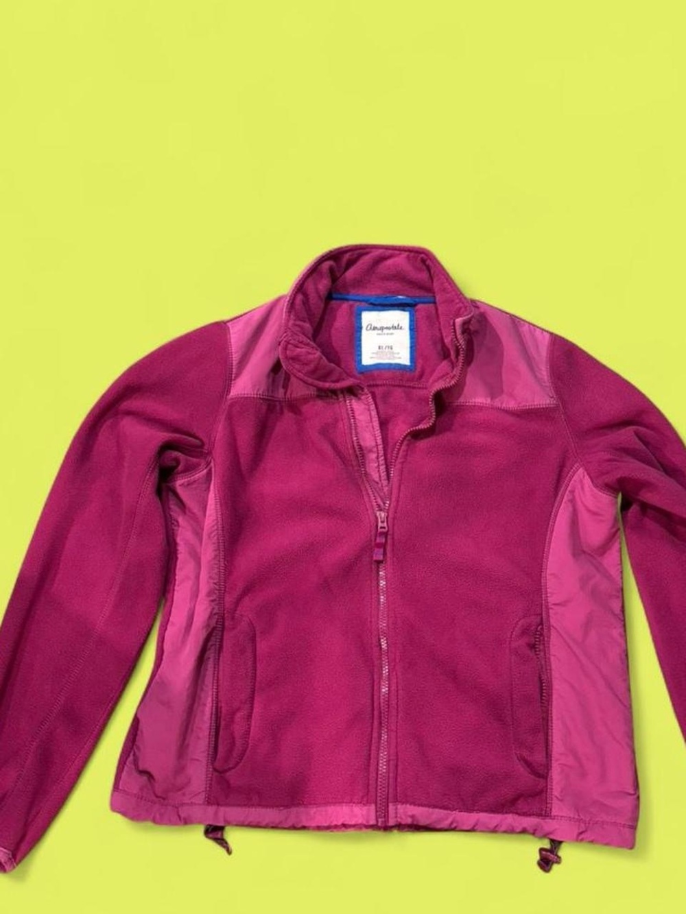 Aeropostale Two-Tone Pink Fleece Jacket with Blue Trim